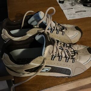 Skechers Tan and Dark Brown Athletic Shoes